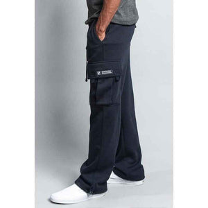 Men'S Solid Fleece Heavyweight Cargo Sweat Pants