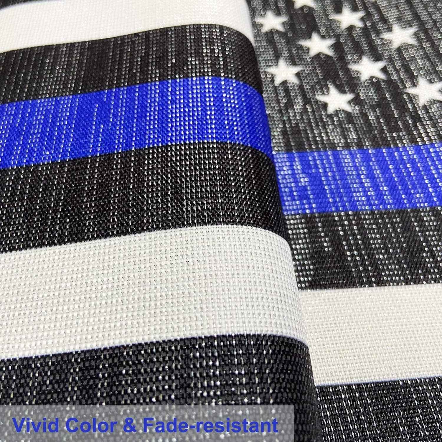 【Update Version】 Blue Line Garden American Flag - 12.5 X 18 Inch Double Sided Police Yard Flags for Honoring Law Enforcement Officers Fade-Resistant