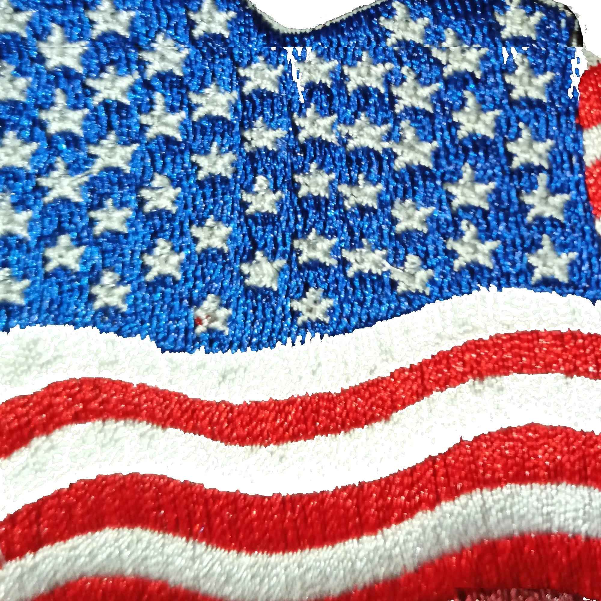 USA 3D Waiving Embroidered Flag Patch